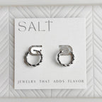 WAVY HOOP EARRINGS | silver rhodium | dainty clasp hoops
