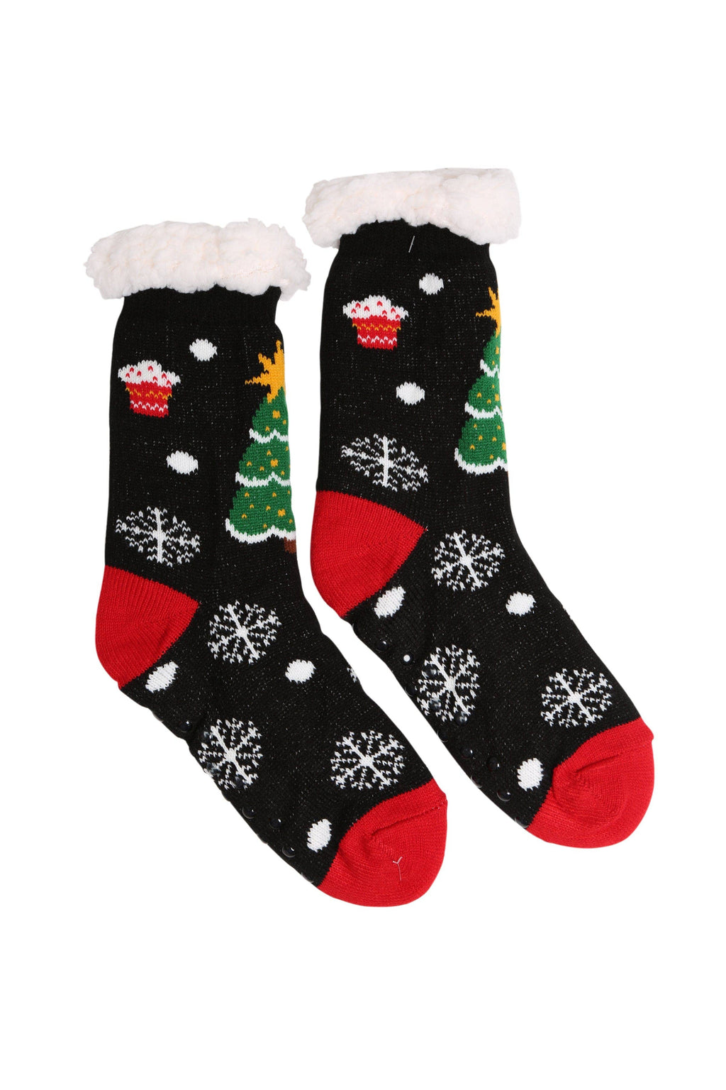 Assorted Christmas Grip Sherpa Socks