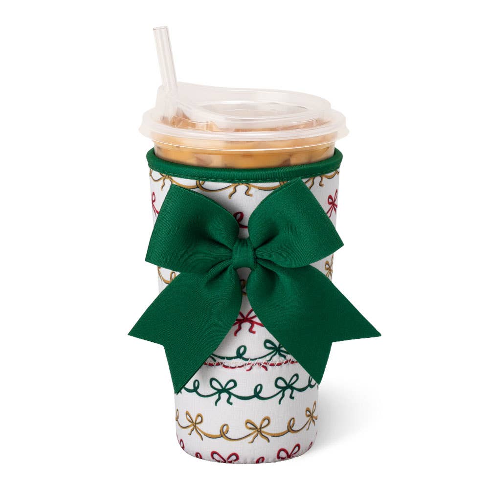 Christmas Bows Iced Cup Coolie (Large)