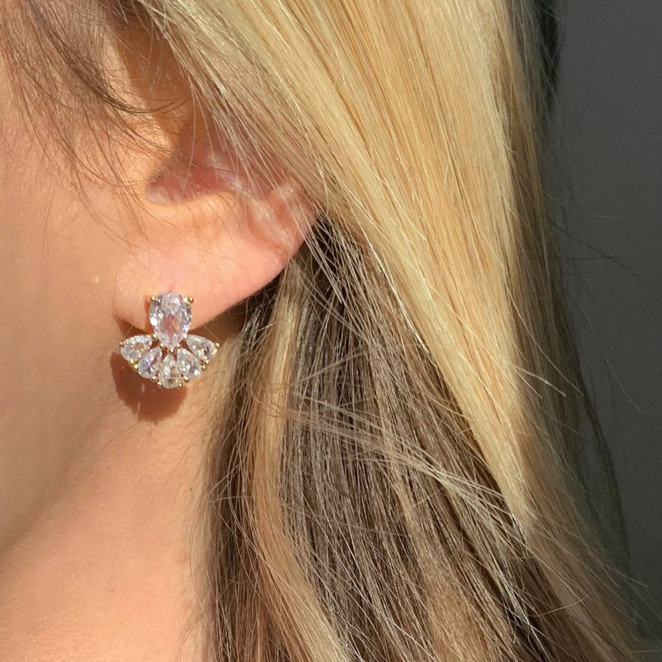 LUX STUD EARRINGS | diamond statement studs | sparkly studs