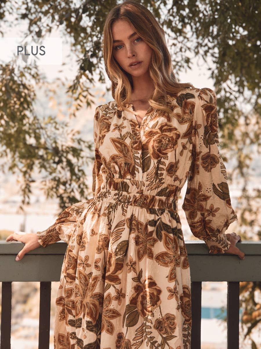 Floral Printed Midi Dress