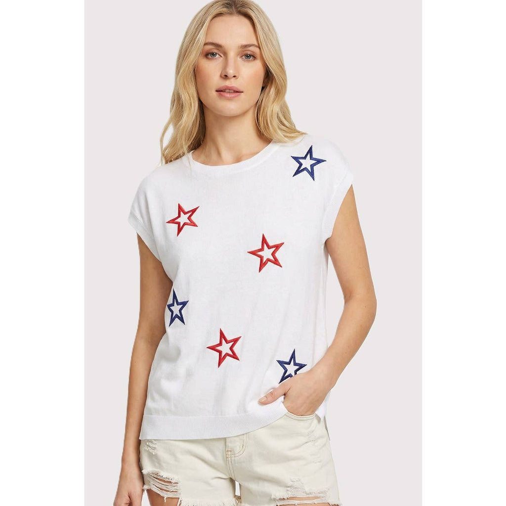 Off White 4TH of July Star Sweater