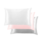 Lemon Lavender Solid Silky Satin Pillowcase Open Stock: Lucent CLoud