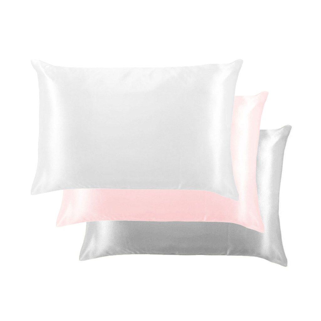 Lemon Lavender Solid Silky Satin Pillowcase Open Stock: Rosewater