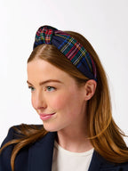 TARTAN KNOTTED HEADBAND: RED