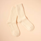 Ribbed Knit Crew Socks