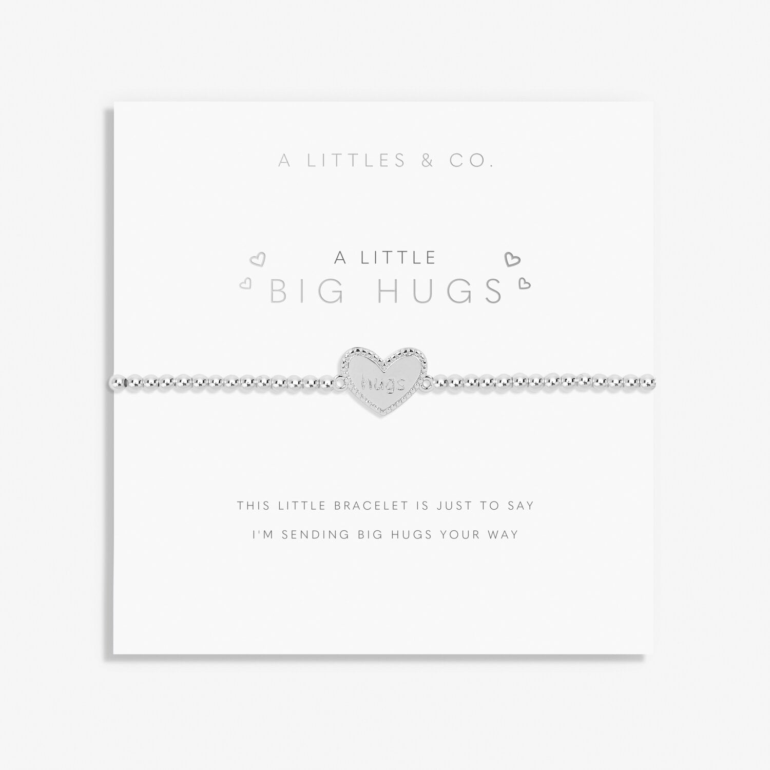 A LITTLE BIG HUGS SILVER PLATED BRACELET