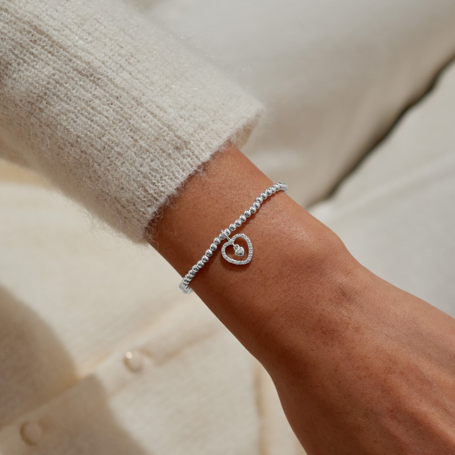 A LITTLE SO LUCKY TO HVE YOU IN MY LIFE SILVER BRACELET