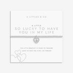 A LITTLE SO LUCKY TO HVE YOU IN MY LIFE SILVER BRACELET
