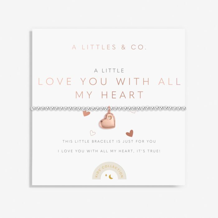 CHILDREN'S A LITTLE LOVE YOU WITH ALL MY HEART BRACELET
