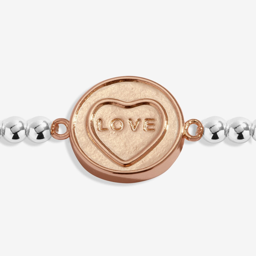 KIDS' A LITTLE LOVE HEART SILVE & ROSE GOLD BRACELET