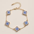 Colorful Shell Charm Bracelet with Gold Detailing: White Gold / One / 5SB21068