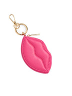 KISSES ZIP POUCH/KEY RING: PINK