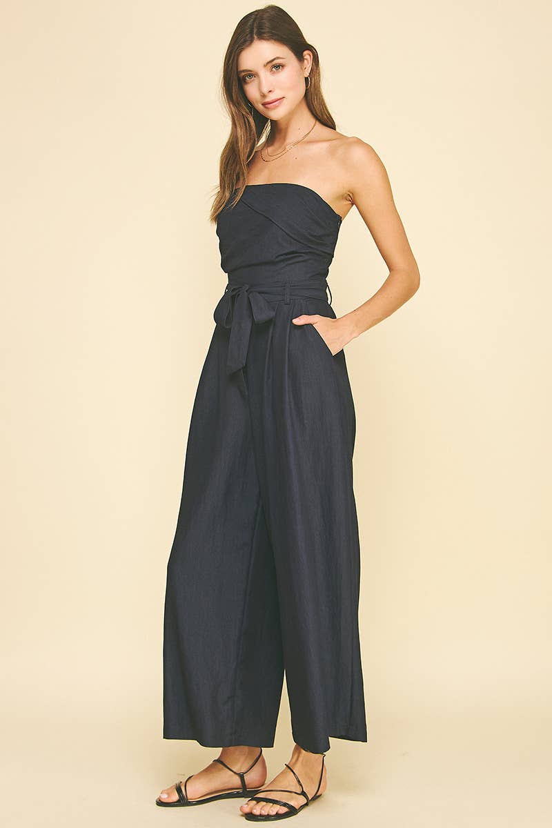 TUBE SLEEVELESS JUMPSUIT Black