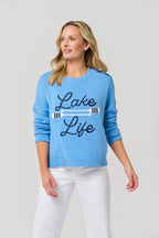 "LAKE LIFE" RELAXED FIT SWEATER: SMALL