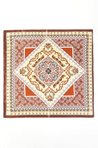 Paisley and Arabesque Oriental Print Bandana: Brown
