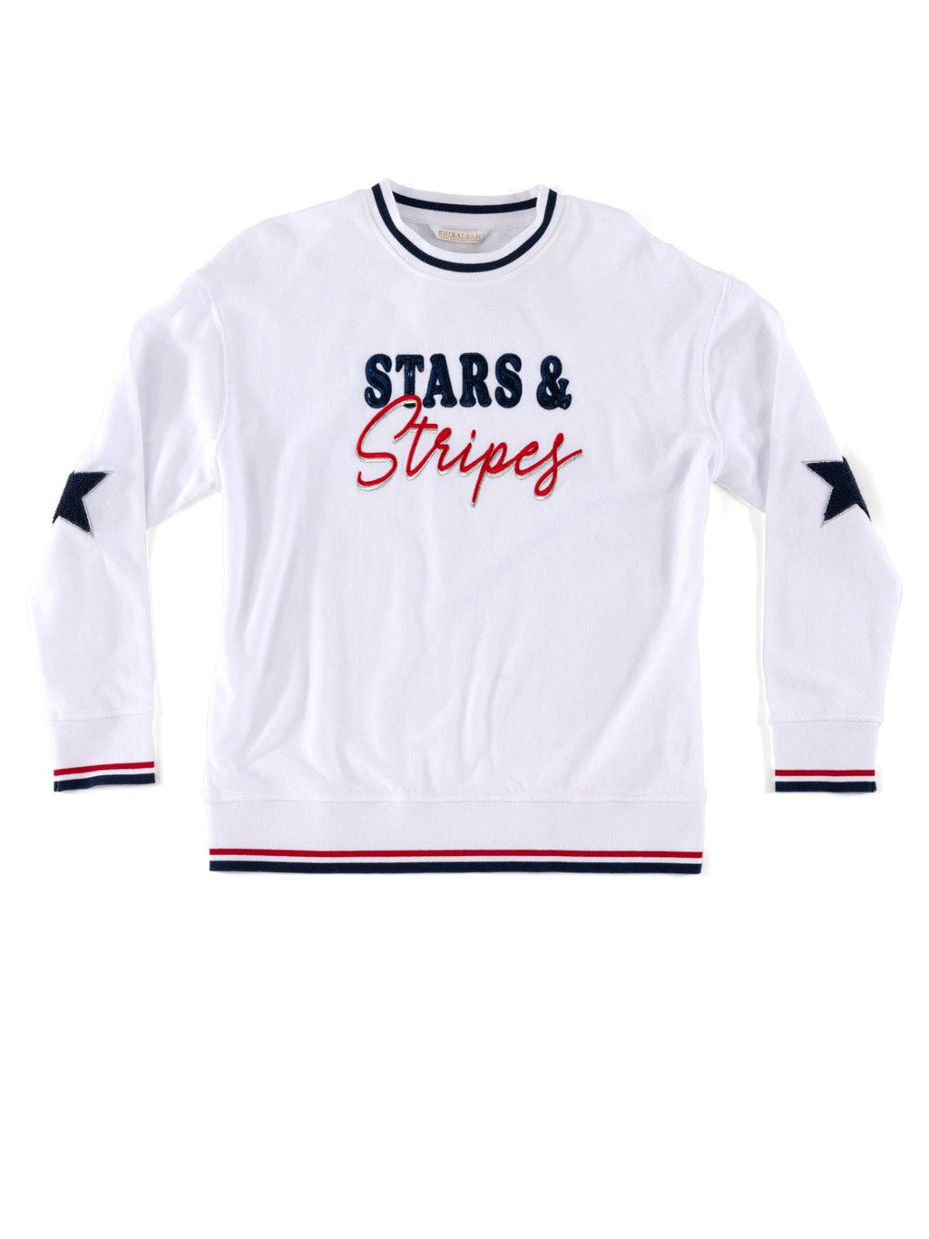 "STARS & STRIPES" SWEATSHIRTS, WHITE