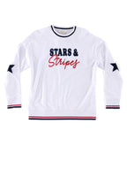 "STARS & STRIPES" SWEATSHIRTS, WHITE