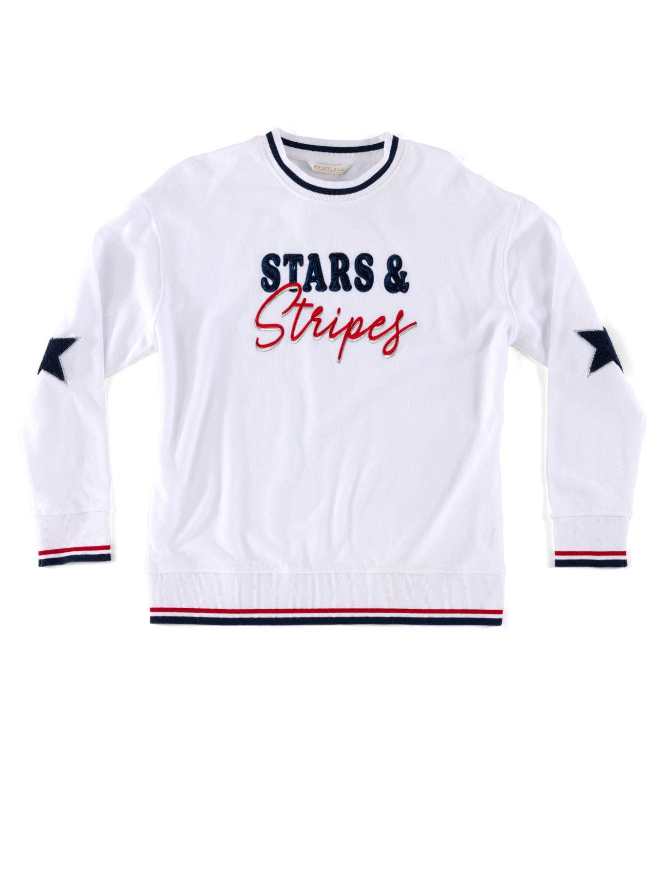 "STARS & STRIPES" SWEATSHIRTS, WHITE
