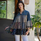 GRAVEL Artistic Fusion: Overdyed Jhabla Top With Emb