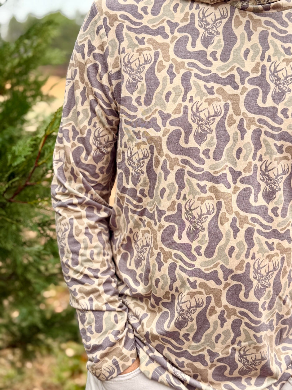MENS CAMOFLAUGE DEER HOODIE