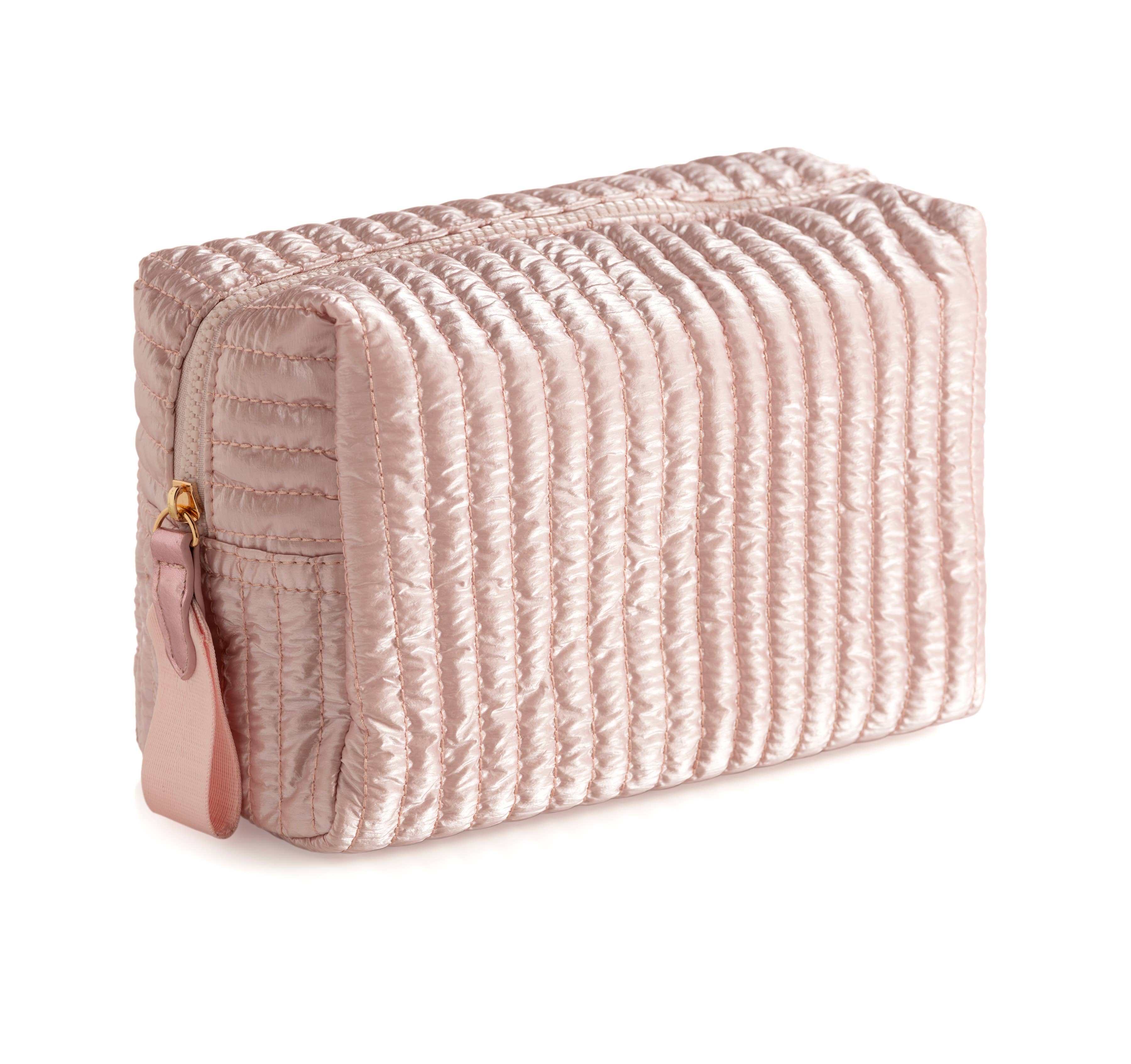 LOGAN LARGE BOXY COSMETIC POUCH: GOLD