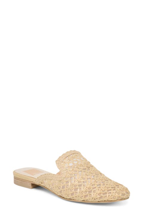Kirt Woven Raffia Mules