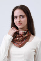 BROWN Ethnic Vintage Print Multi-Use Bandana