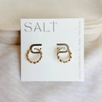 WAVY HOOP EARRINGS | 18k gold | dainty hoops with clasp
