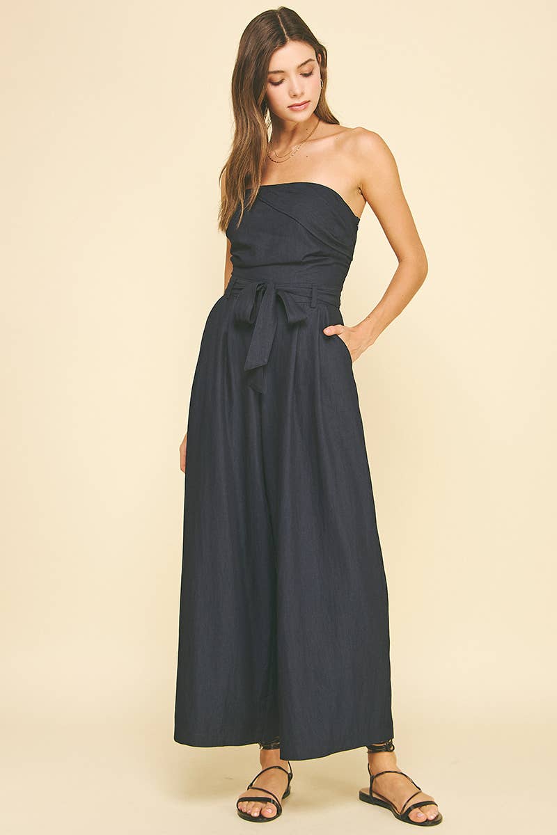 TUBE SLEEVELESS JUMPSUIT Black