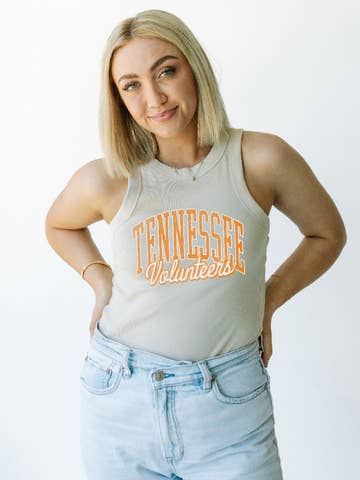 OATMEAL TENNESSEE EPPS ARCH FULL LENGTH RIBBED TANK
