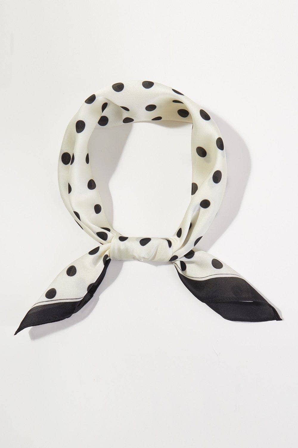 White Amie Polka Dot Print Bandana