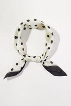 White Amie Polka Dot Print Bandana
