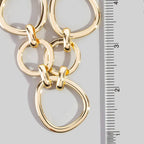 GOLD Mixed Large Hoop Chain Statement Necklace