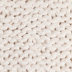 Chunky Knit Throw Blanket - Cream