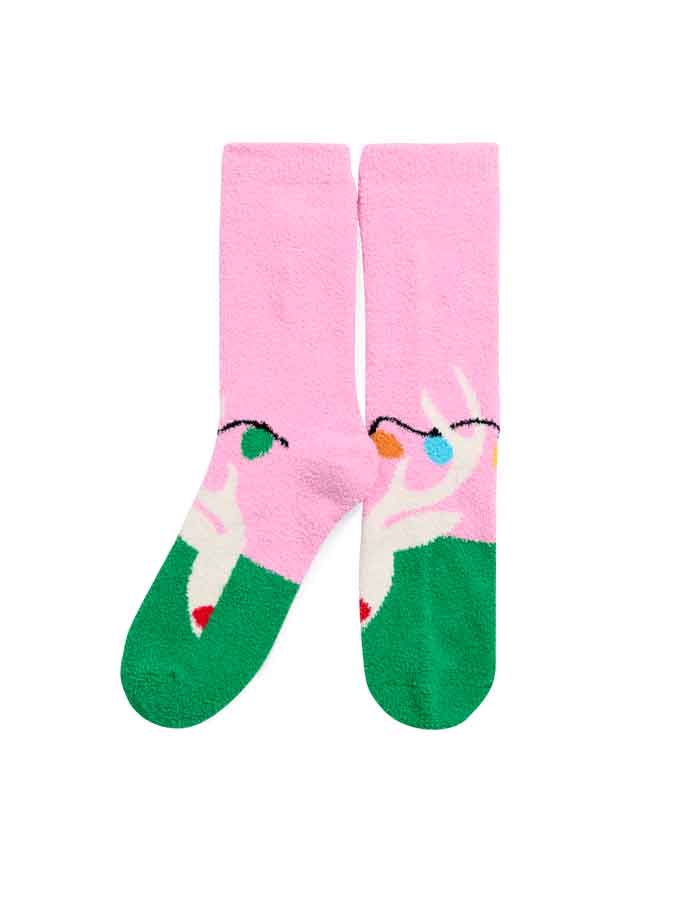 REINDEER SOCKS,PINK