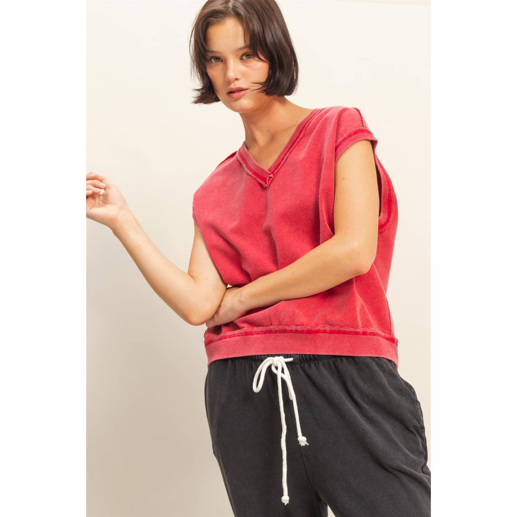 V-Neck Sleeveless Casual Vest