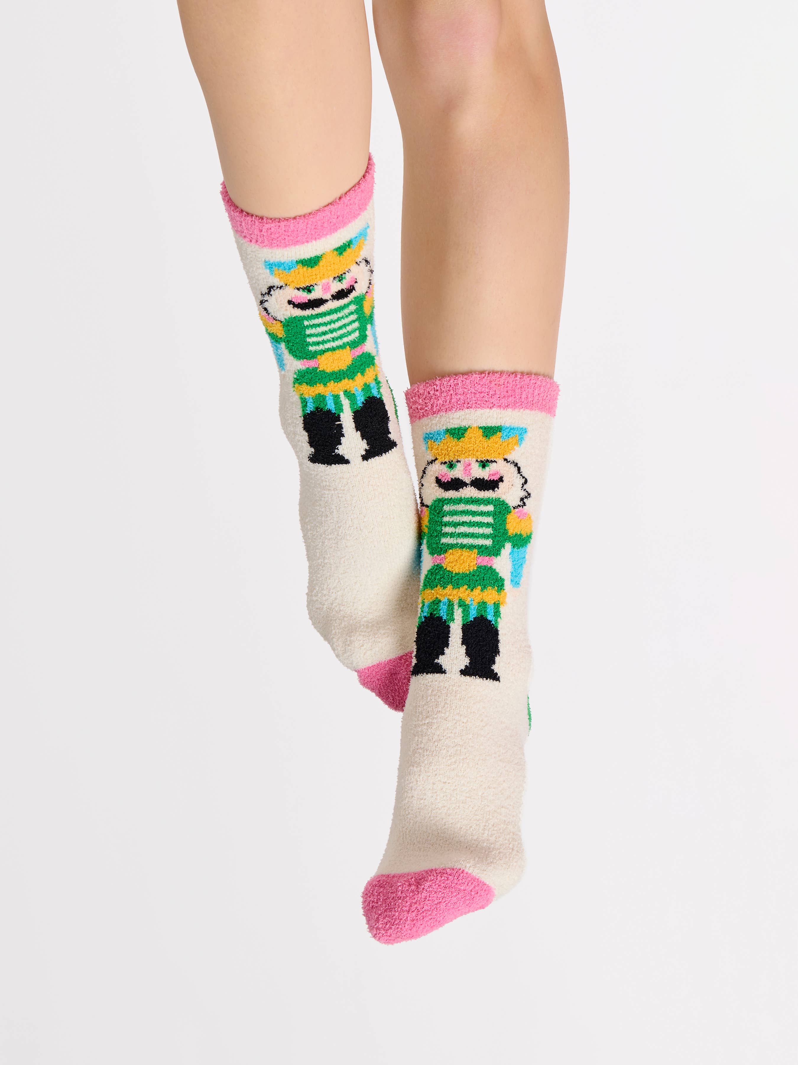 NUTCRACKER SOCKS,IVORY