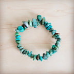 Chunky Genuine Natural Turquoise Beaded Bracelet 802b