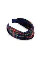 TARTAN KNOTTED HEADBAND: RED