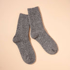 Ribbed Knit Crew Socks