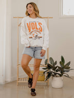 Tennessee Vols Established Date Helmet Thrifted Sweatshirt