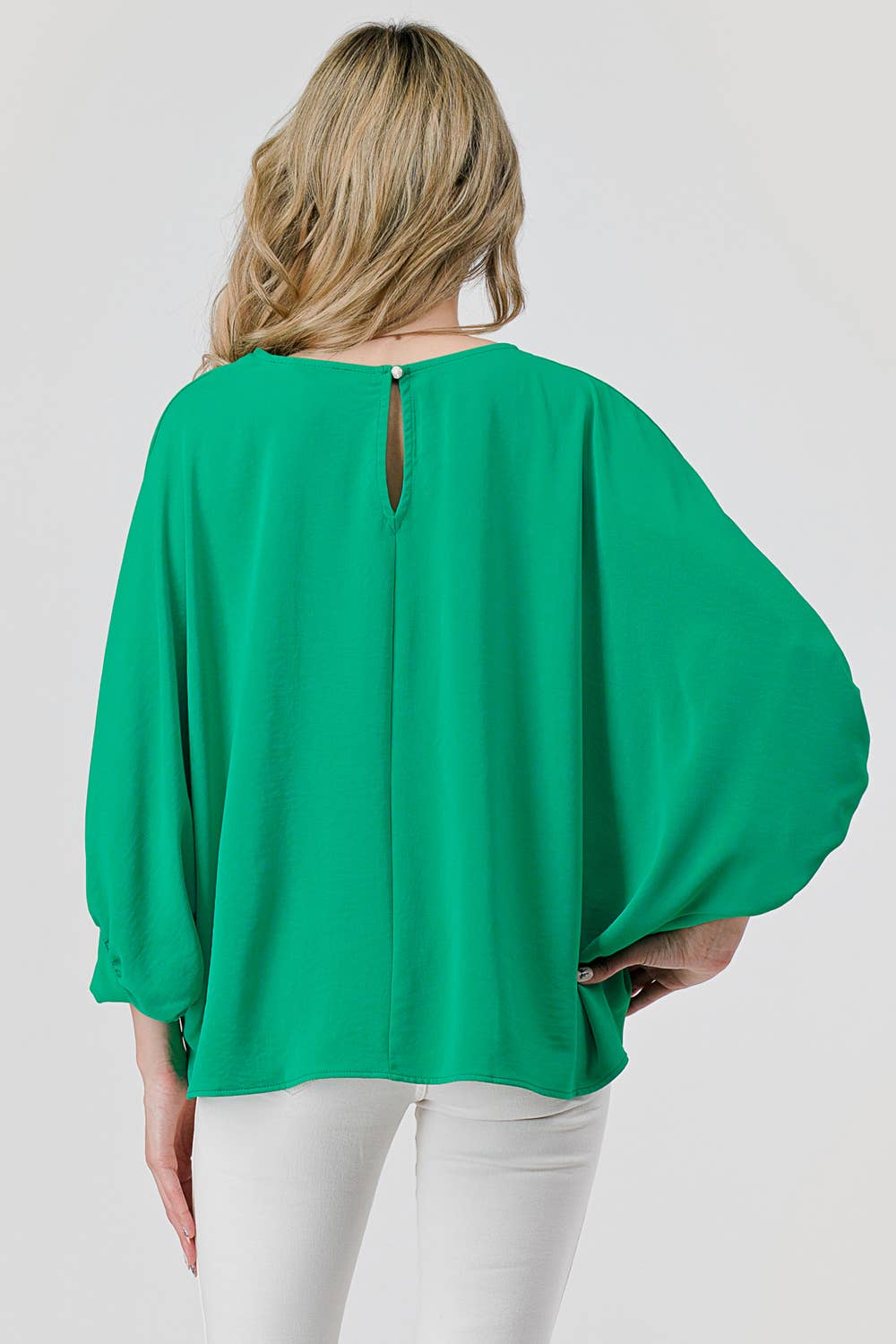 Green Capri Oversized Flowy Dolman Sleeve Top