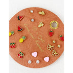 Everyday Fruity Minimal Earrings: GOLD / ONE(6)