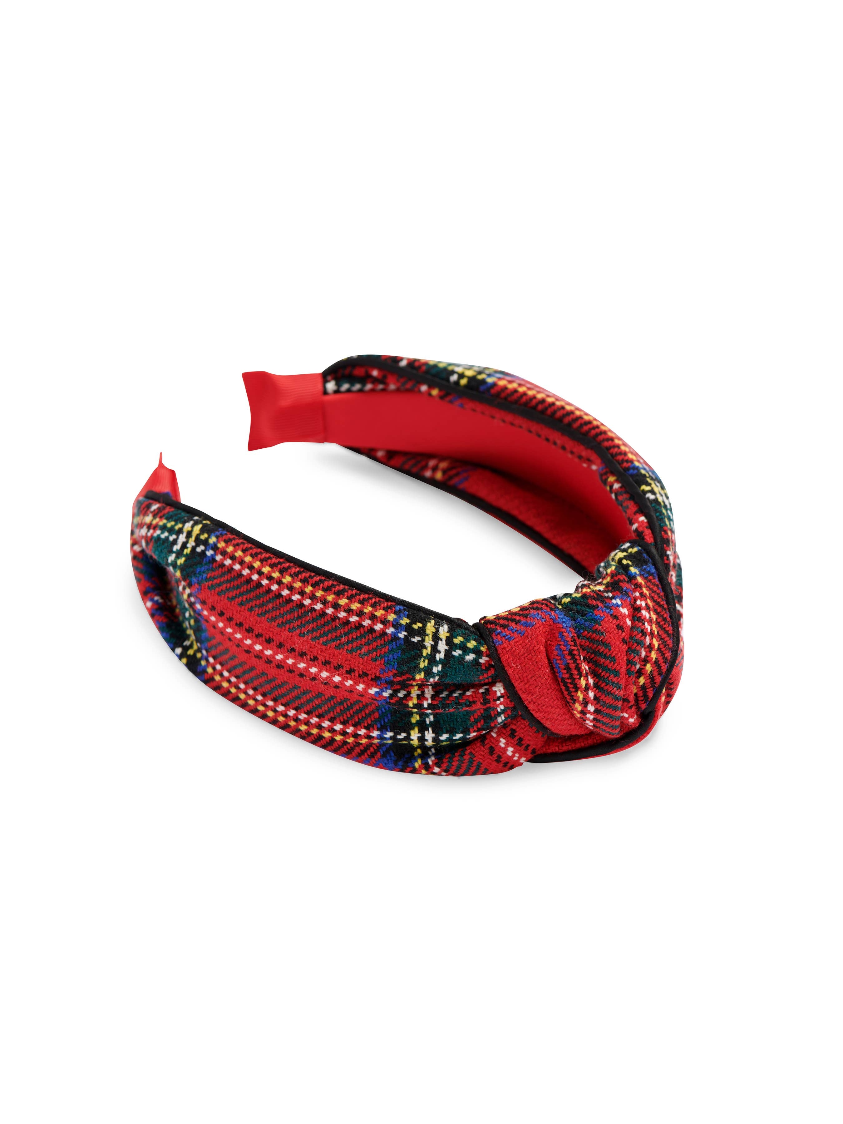TARTAN KNOTTED HEADBAND: RED
