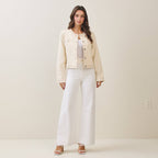 Cotton twill jacket: CREAM