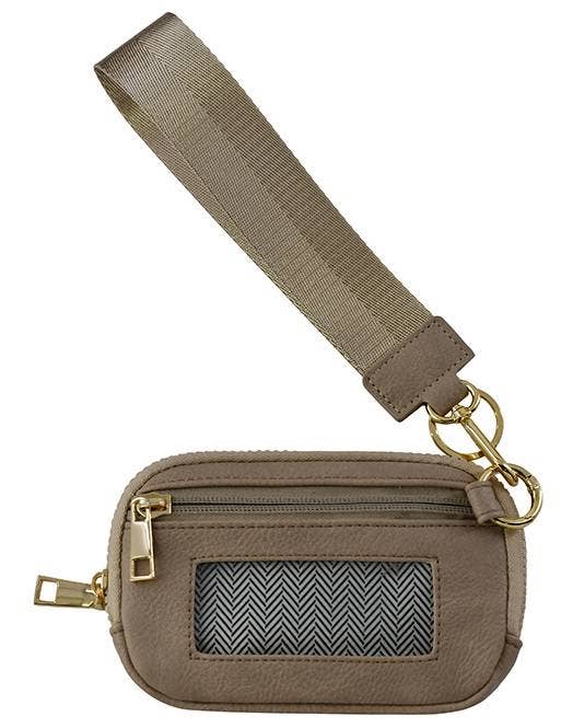 Gold Zip Wallet With ID Window