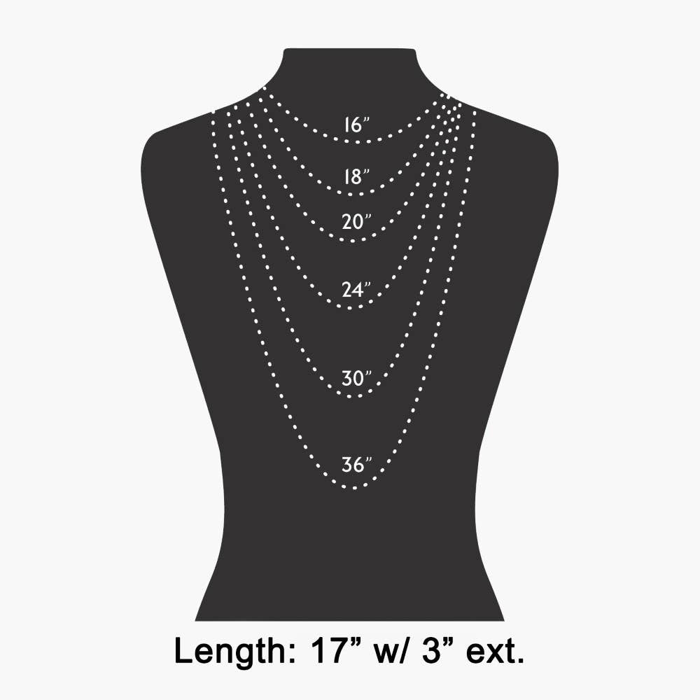Double Layered Chain Crystal Square Pendant Necklace: GEMR