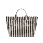 Striped Large-capacity PVC Tote Bag for Women Shoulder Bag : Green