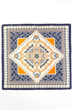 Paisley and Arabesque Oriental Print Bandana: Brown
